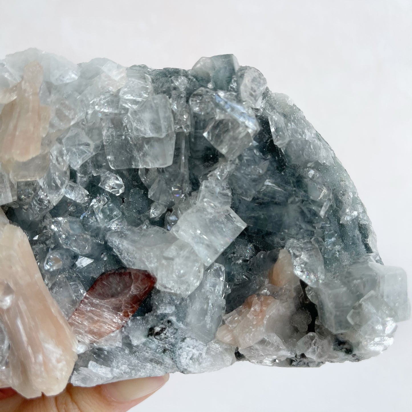 Apophyllite Cluster with Stilbite