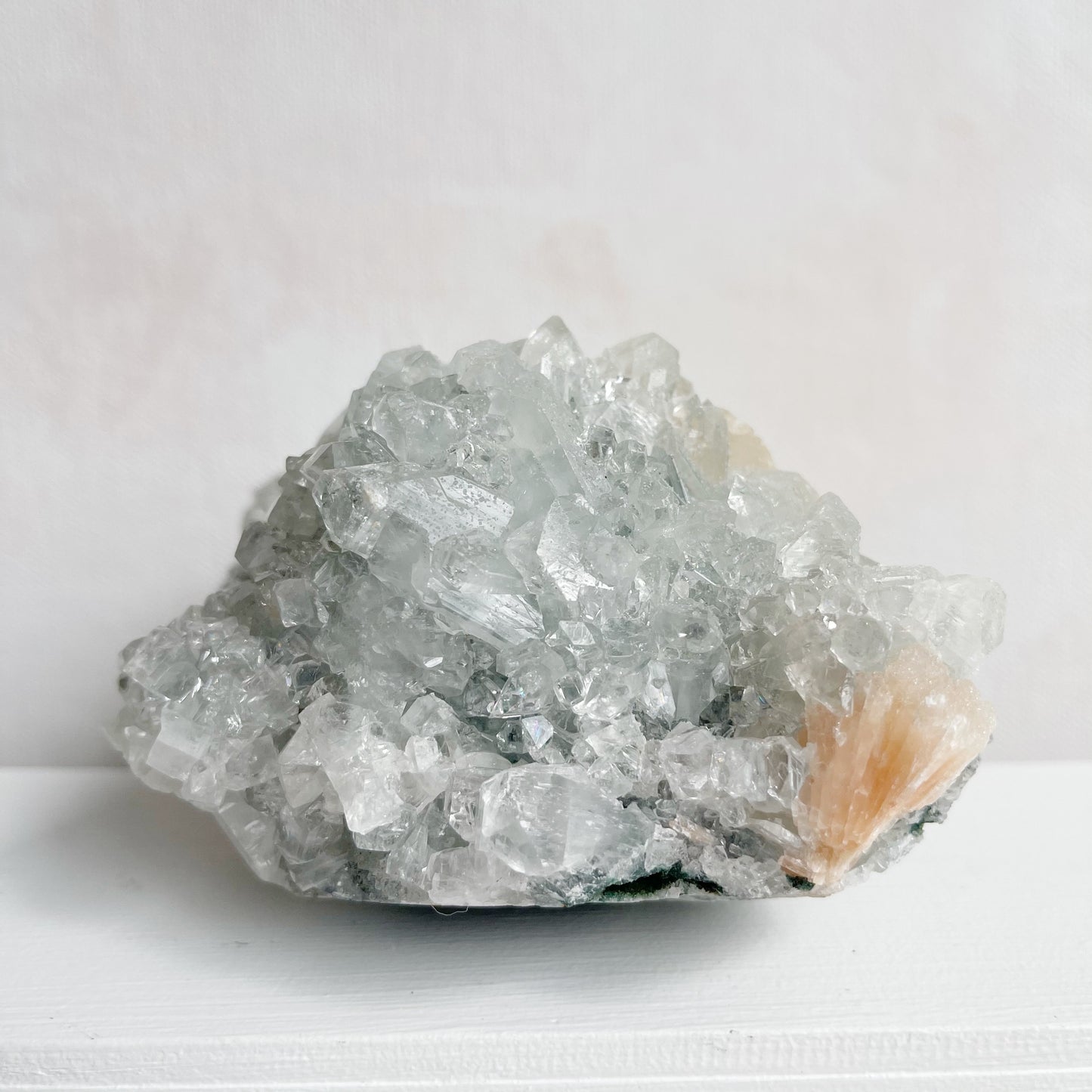 Apophyllite Cluster with Stilbite