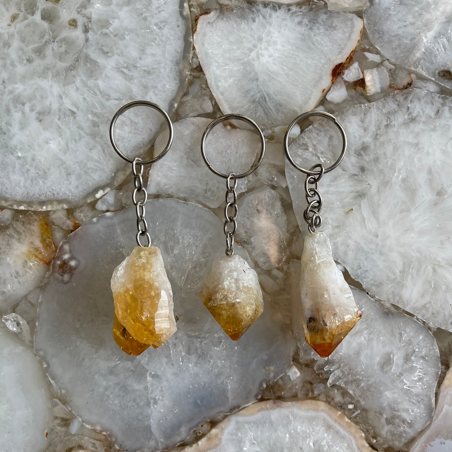 Citrine Key Chain Rough