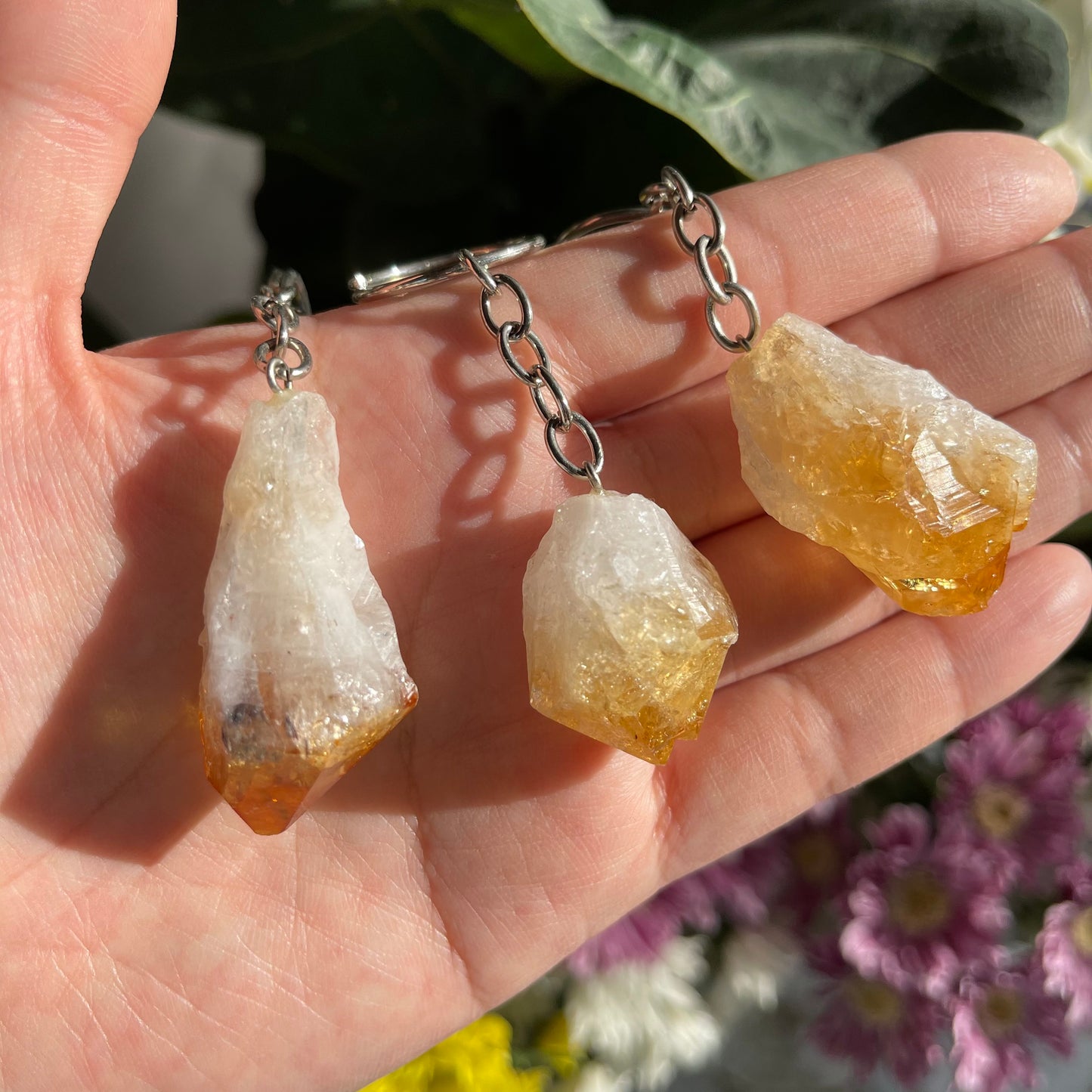 Citrine Key Chain Rough