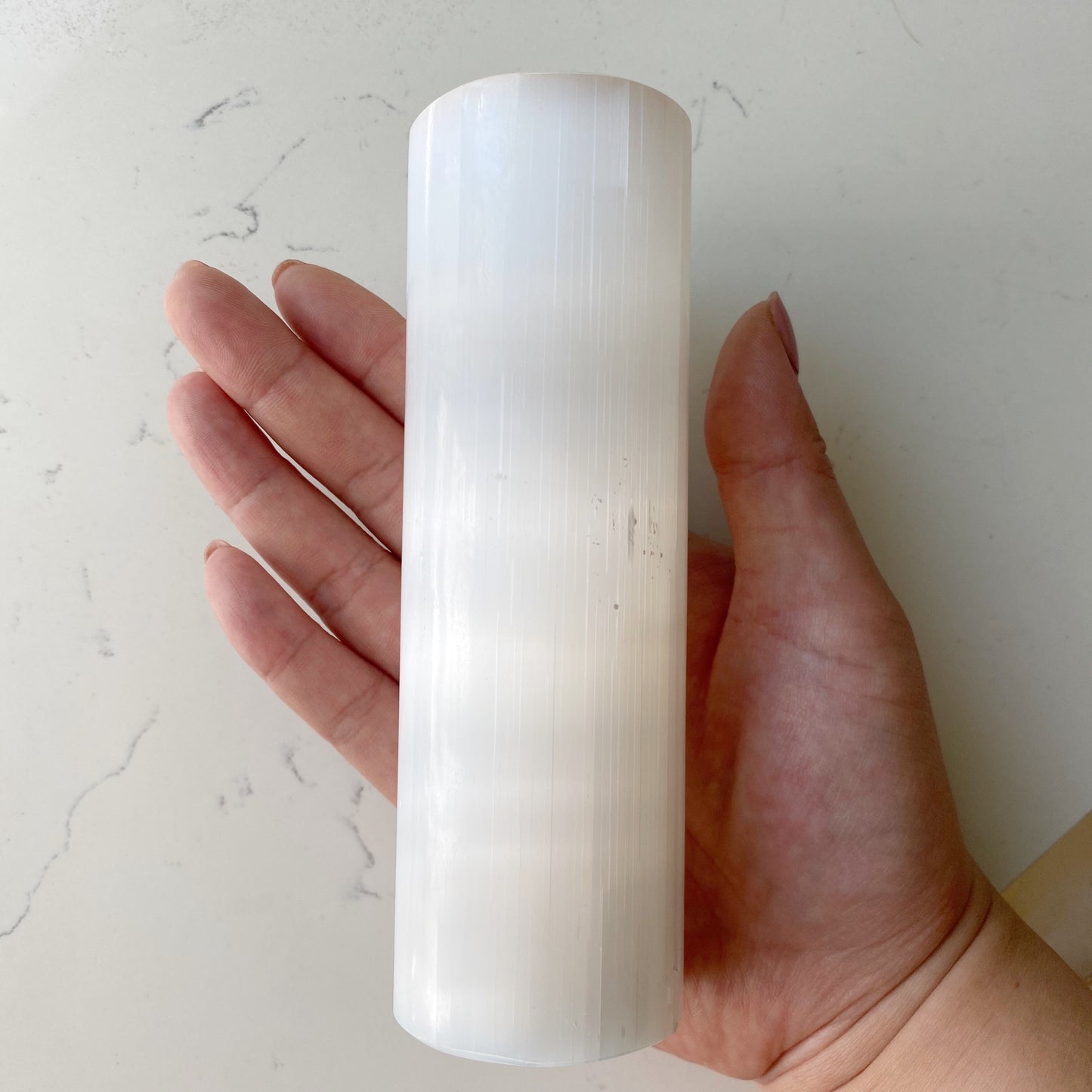 Selenite Harmoniser Cylinder | Large 15 cm