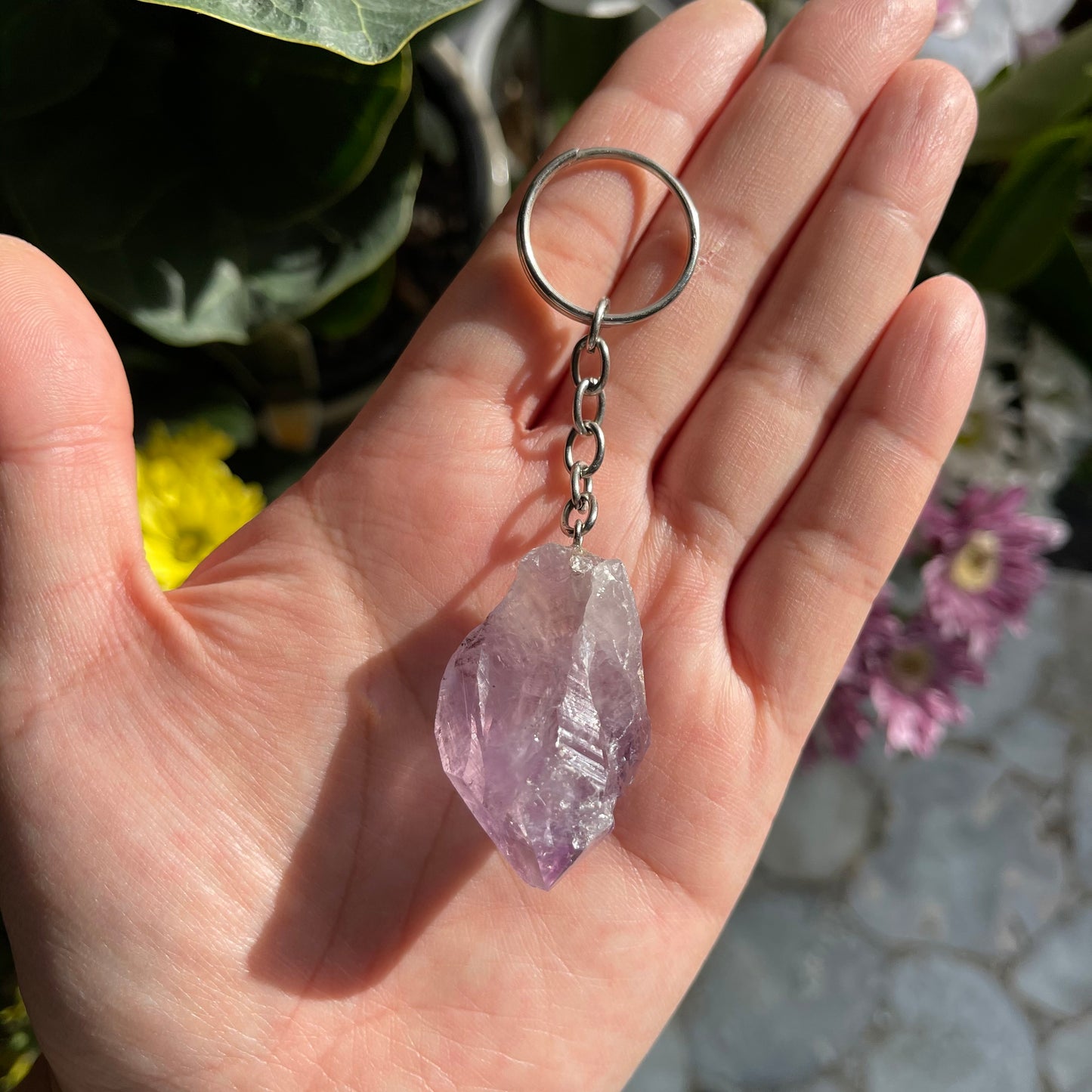 Amethyst Key Chain Rough