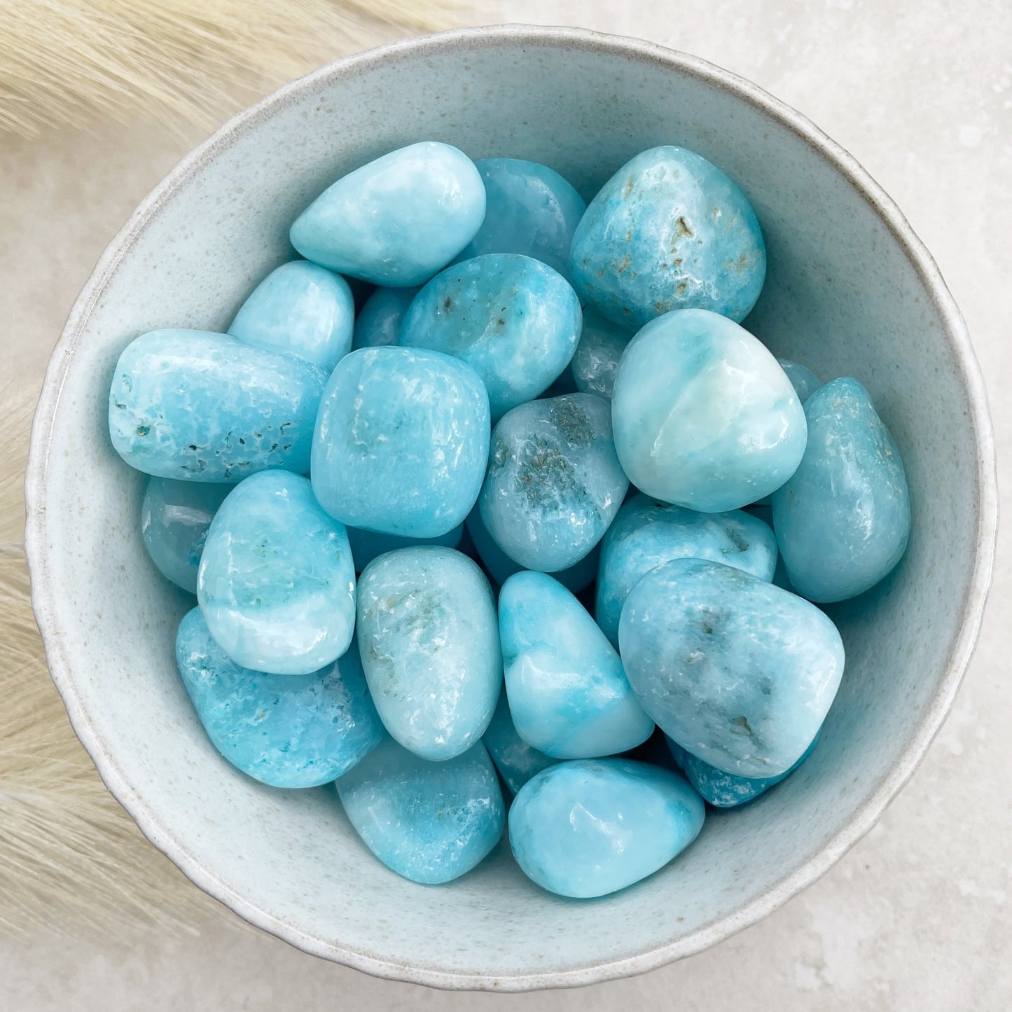 Aragonite Blue Tumbles