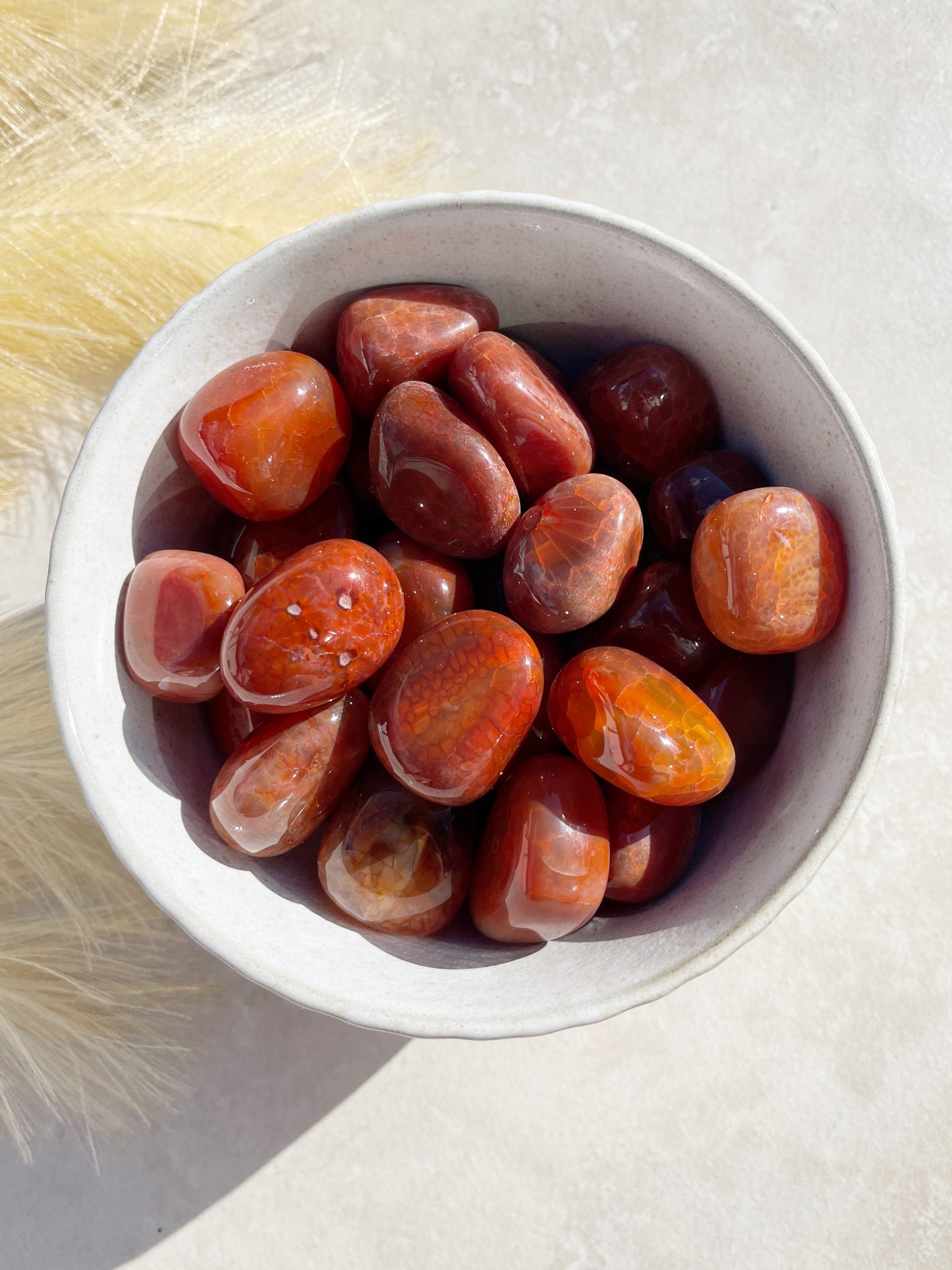 Fired Carnelian Tumbles