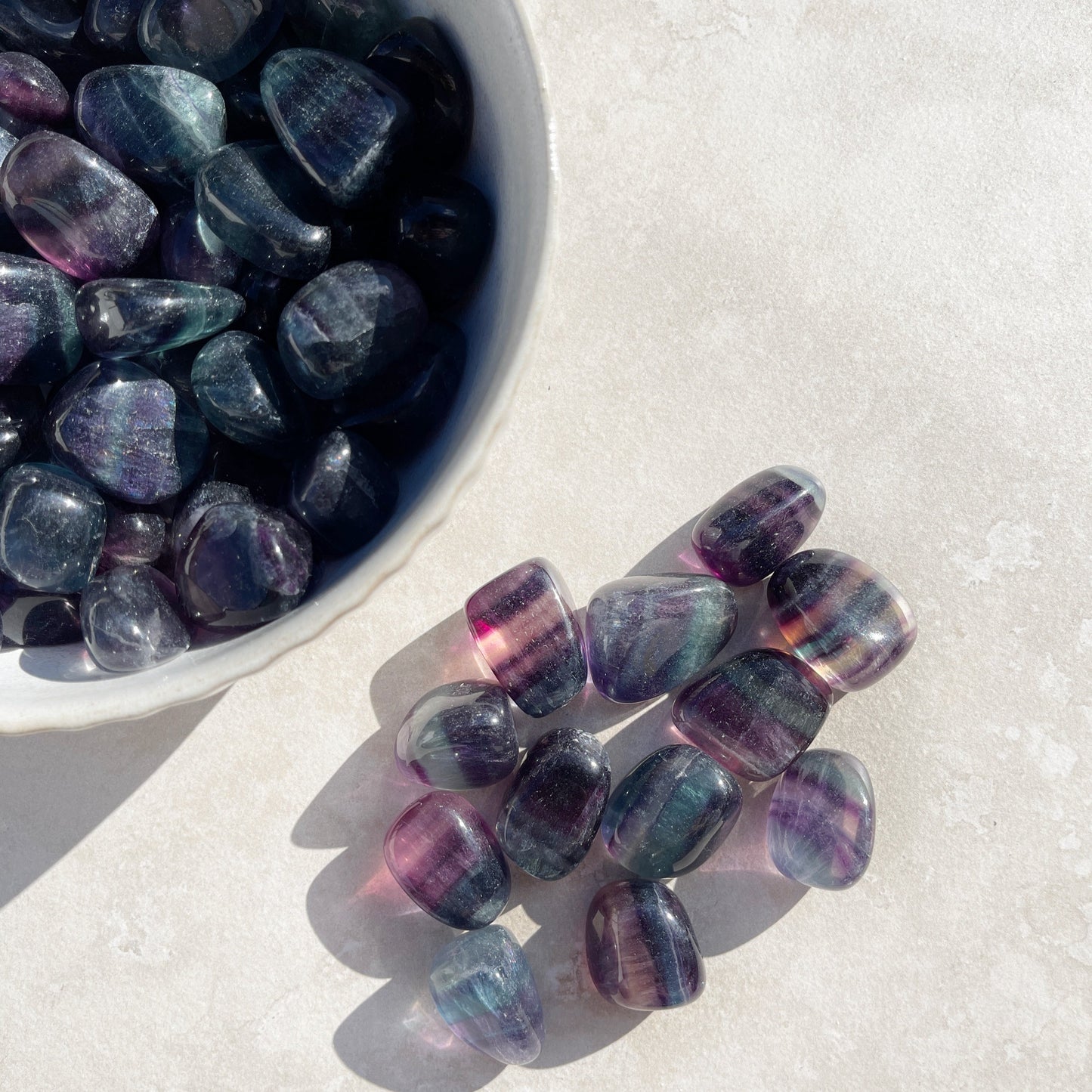 Fluorite Rainbow Tumbles