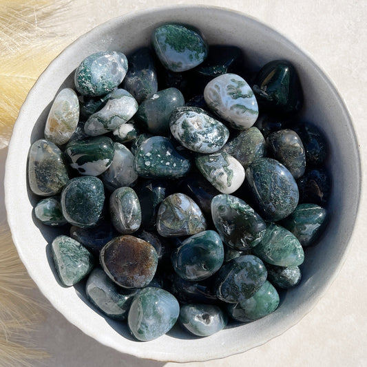 Moss Agate Tumbles
